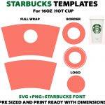 Starbucks Full Wrap Template Svg,Starbucks 16 oz Grande Hot Cup Dimensions SVG,Full Wrap Template,Digital Download