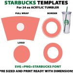 Starbucks Cup Template Svg,Starbucks 24 oz Acrylic Cup Dimensions SVG,Acrylic Cup Template,Digital Download