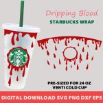 full wrap starbucks,blood svg,blood drip svg,full wrap starbucks cup svg,For starbucks 24 oz venti cold cup,Digital Download
