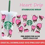 full wrap starbucks hearts svg,full wrap starbucks cup svg,For starbucks 24 oz venti cold cup,Digital Download