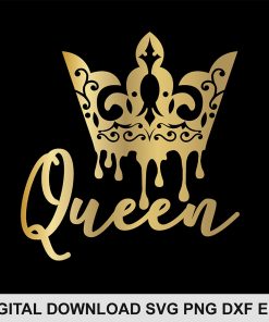 font queen crown svg