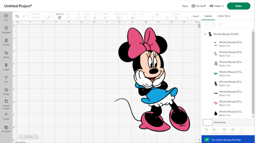 Minnie mouse cricut