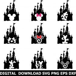 disney castle svg,Cricut,Cut files,Clipart,Cricut Vector File,Cut File ...