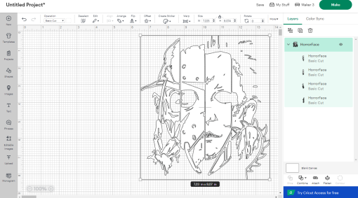 cricut horrorface