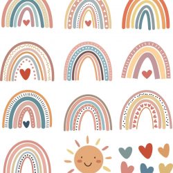 boho rainbow svg,Rainbow Svg,Hand Drawn Rainbow SVG,Pastel Rainbow Svg ...