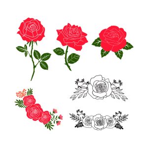 floral svg rose svg