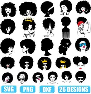 Black Woman Svg,afro Woman Svg,african Woman Svg,afro Girl Svg