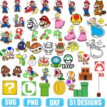 Super Mario svg,mario svg,mario bros svg,mario kart svg,mario mushroom svg