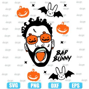 bad bunny halloween full wrap,halloween svg,halloween svg images,halloween shirt svg