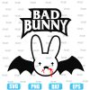 Bat Bad Bunny Halloween Logo
