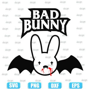 bat bad bunny halloween logo,halloween svg,halloween svg images,halloween shirt svg