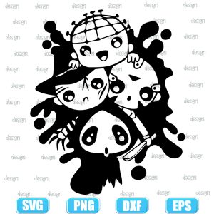 cute horror friends,halloween svg,halloween svg images,halloween shirt svg