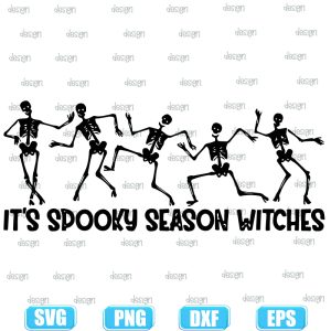 its spooky season witches dancing skeletons,halloween svg,halloween svg images