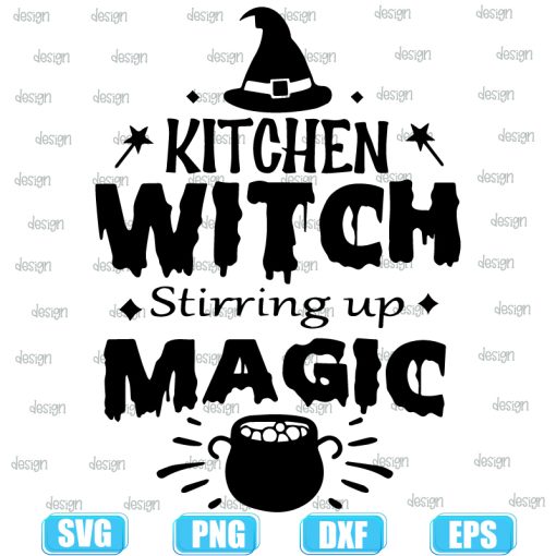 Kitchen Witch Stirring Up Magic