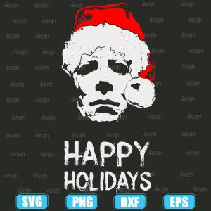 michael myers happy holidays horror movie,halloween svg,halloween svg images,halloween shirt svg