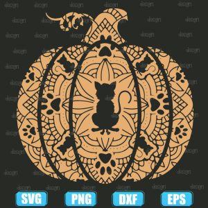 pumpkin cat mandala halloween,halloween svg,halloween svg images,halloween shirt svg