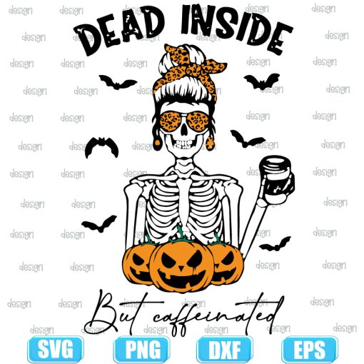Skeleton Dead Inside Halloween