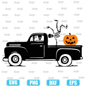 skeleton truck pumpkin halloween,halloween svg,halloween svg images,halloween shirt svg
