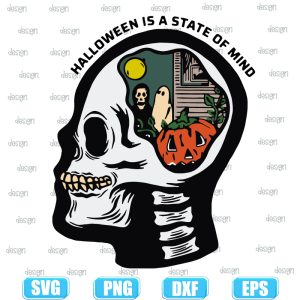 Skull halloween is a state of mind,halloween svg,halloween svg images,halloween shirt svg