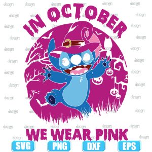 stitch in october we wear pink halloween,halloween svg,halloween svg images