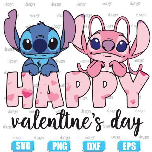 Stitch valentine HAPPY 2