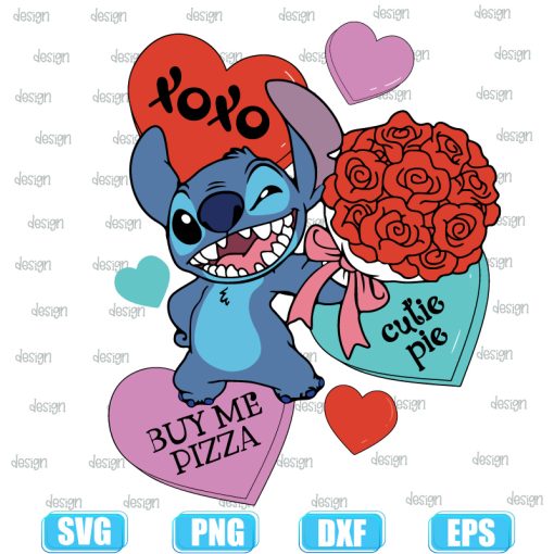 Stitch valentine XOXO