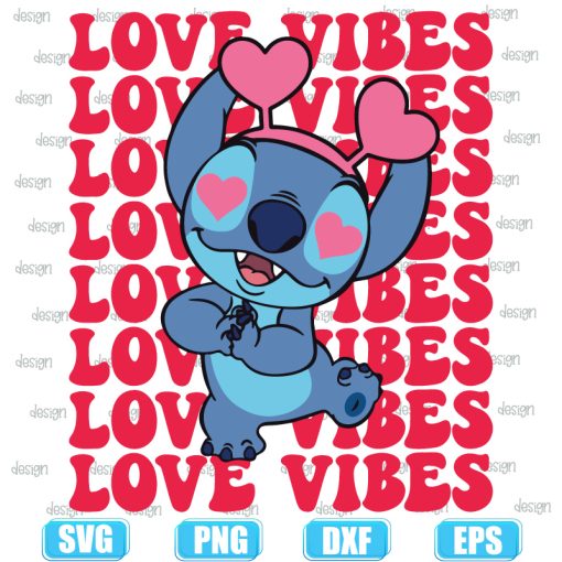 Stitch valentine love vibes