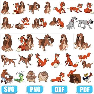 fox and the hound svg,fox hound svg,copper svg,tod svg,fox hound cricut,fox hound cutting file,fox svg
