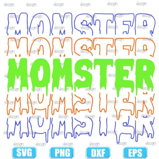 momster mom monster font style inspired halloween