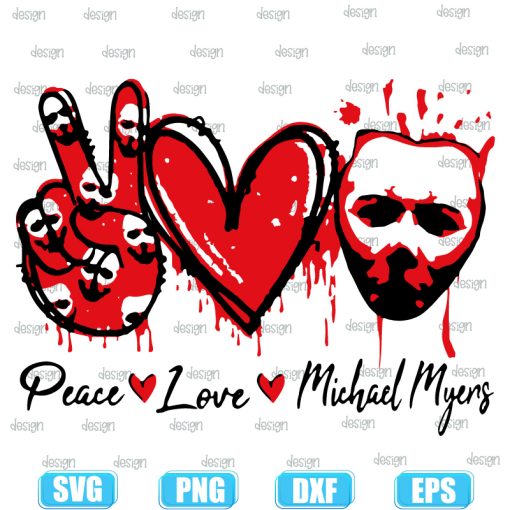 peace love michael myers horror character halloween