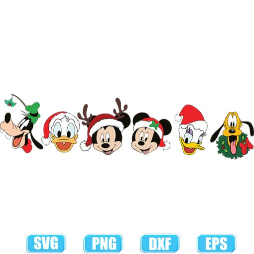 Christmas Character Face mickey mouse