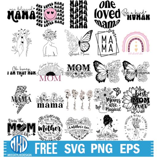 Mothers Day SVG Bundle Graphics 91373309
