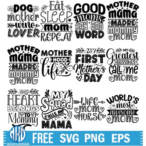 Mothers Day SVG Bundle Mom 28373751